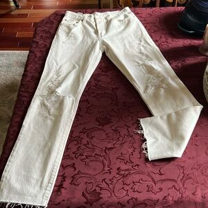 Levi 501 ankle length white jeans sz 27